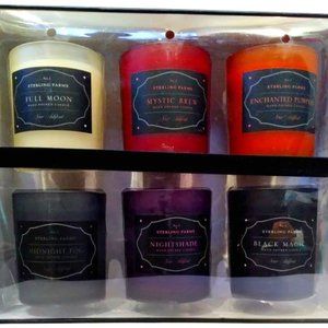 Sterling Farms New Ashford hand poured candles set of 6 Halloween 🌕🕸️🎃👻